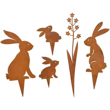 Harer sæt med blomst på spyd rust
