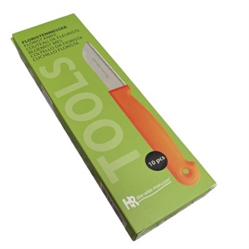Blomsterkniv med orange skaft 10 stk.
