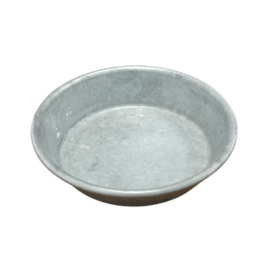 Fad 14 cm børstet zink