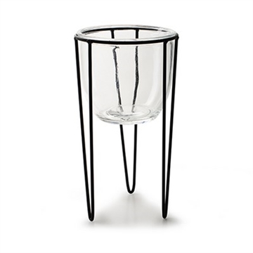 Glasskål med jernstativ 25 cm