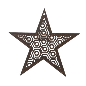 Stjerne med mønster til ophæng 1