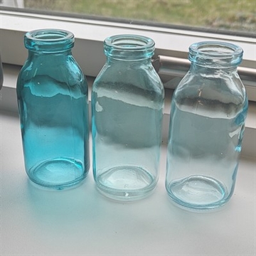 Mælkeflaske 5x10 cm blå