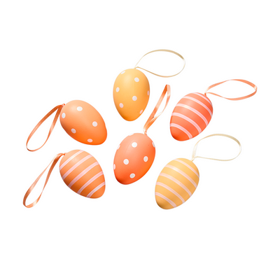 Hønseæg orange nuancer 6 stk.