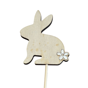 Træ hare natur 7/35 cm pr. stk.