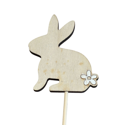 Træ hare natur 7/35 cm pr. stk.