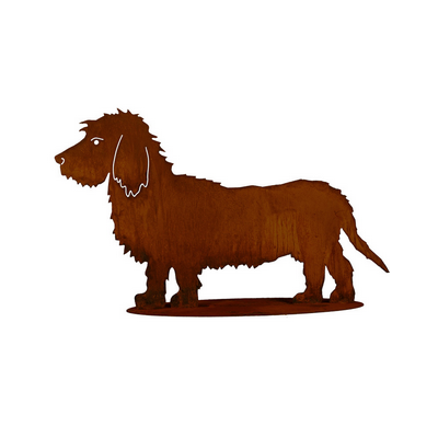 Ruhåret gravhund på platte 70x42