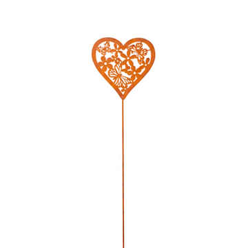Hjerte i rust - m. motiv 55 cm