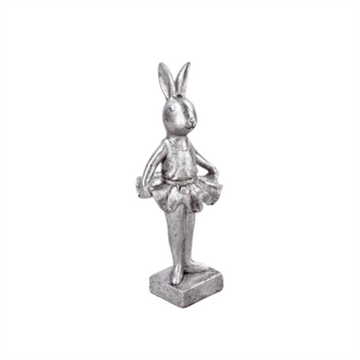 Hare i poly 21 cm sølv - 1