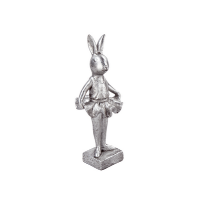 Hare i poly 21 cm sølv - 1