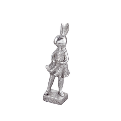 Hare i poly 21 cm sølv - 2