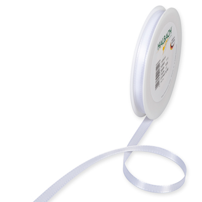 Basic taft bånd hvid 8 mm x 50 m