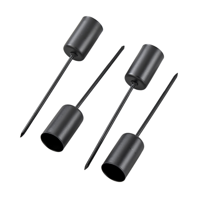 Stagelysholdere metal sort 11 cm 4 stk