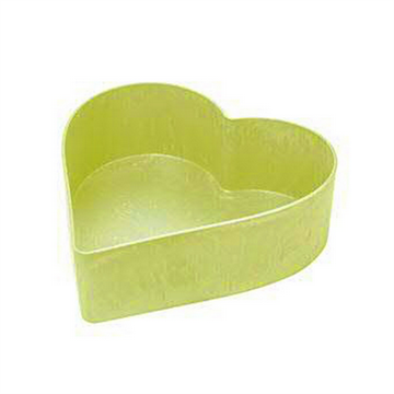 Hjerte plast 15x15 grøn