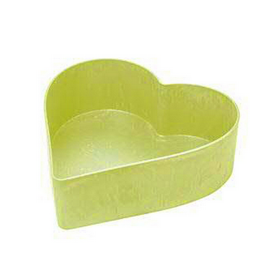 Hjerte plast 15x15 grøn