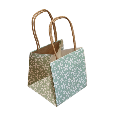 Papirtaske 12 cm m. motiv grøn