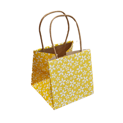Papirtaske 10,5 cm m. motiv gul