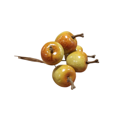 Dekorative æbler grøn – 5 stk