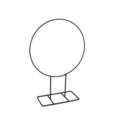 Metalring på fod 28 cm – sort
