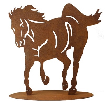 Hest på platte rust
