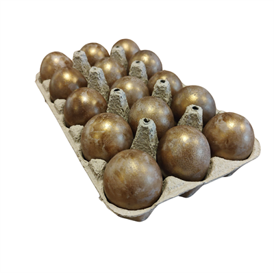 Hønseæg jordbrun antik 15 stk