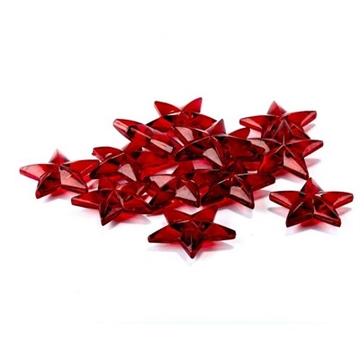 Stjerne akryl Rød 20 stk