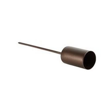 Stagelysholder 14 cm brun