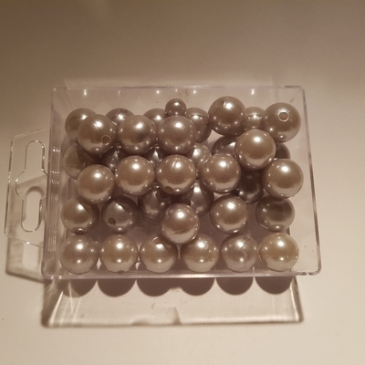 Perler 14 mm Sølv