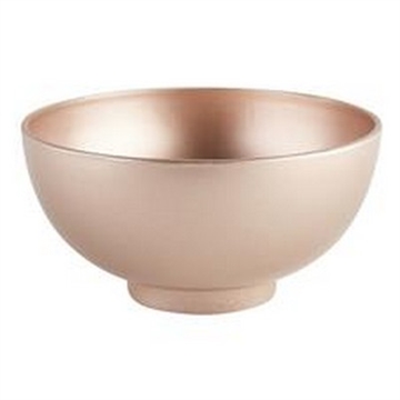Skål rund poly rosengold